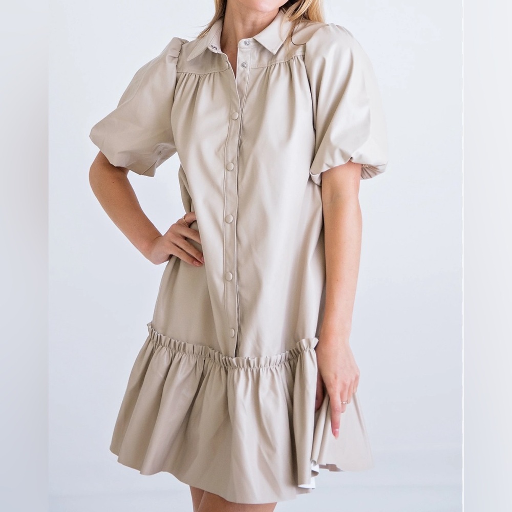 Fate faux leather dress; no tags, but never worn